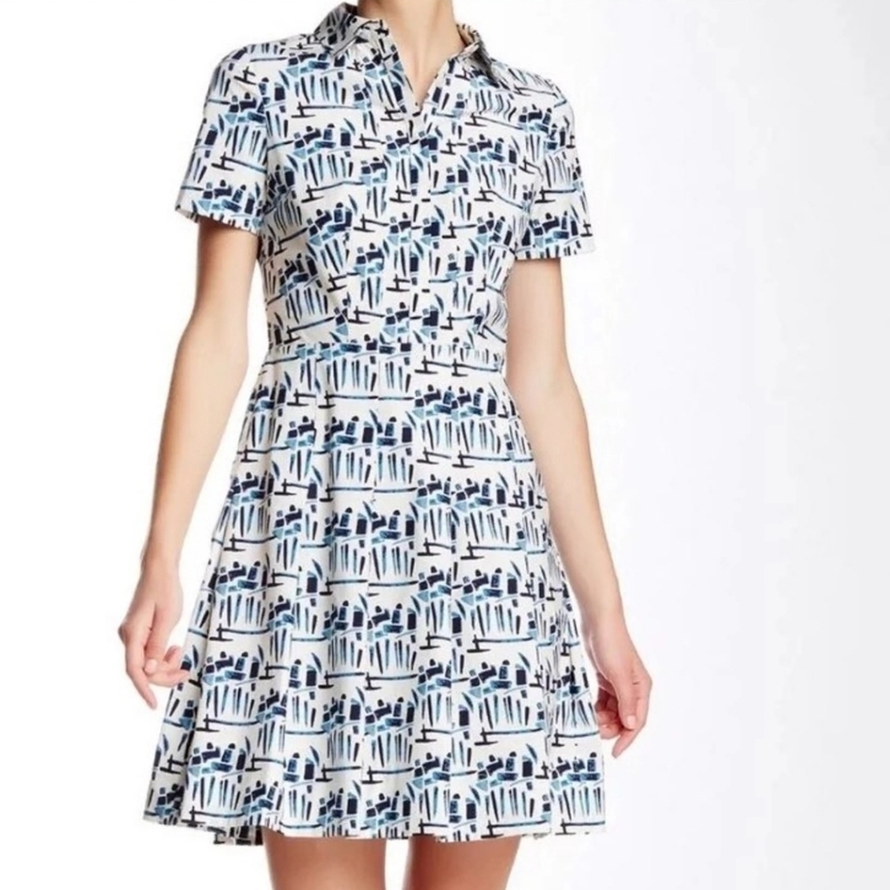 Tory Burch geometric print short sleeve dresses size 2